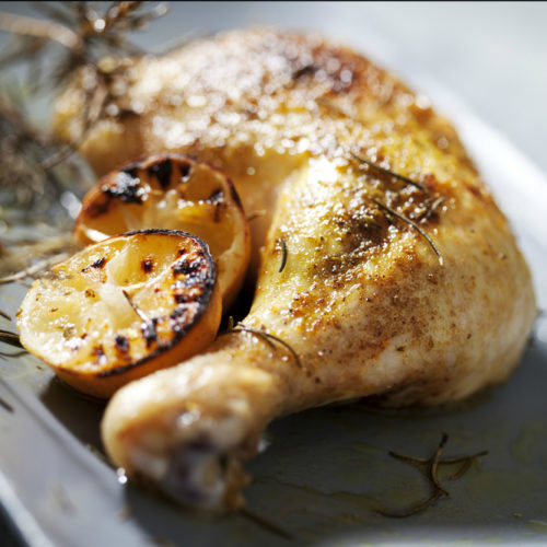 Lemon roasted chicken legs recipe
